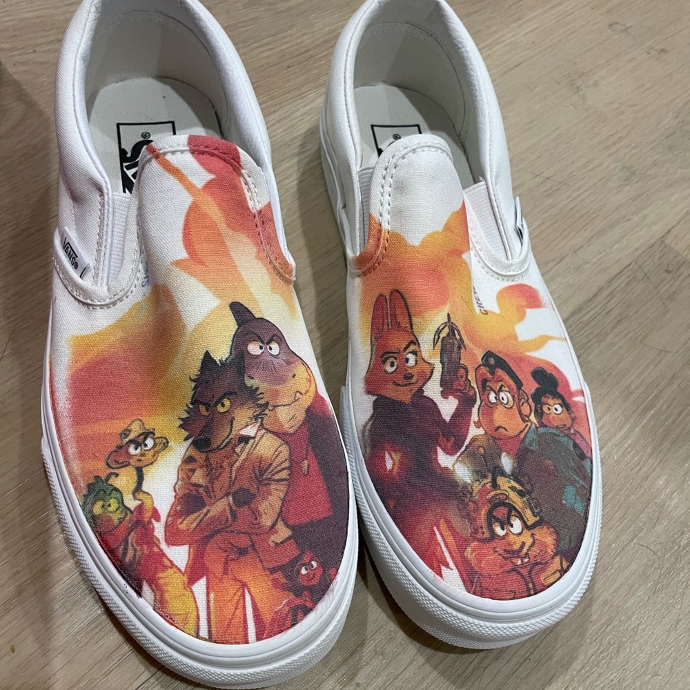Bad Guys Painted Vans Slip-Ons (Crew Gift)